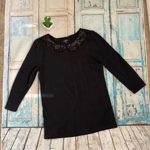 LOFT black dressy top